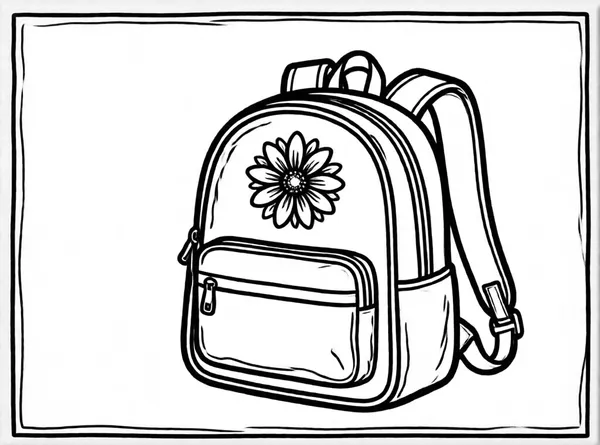 mochila con motivos florales