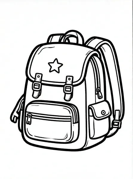 mochila llena de materiales escolares