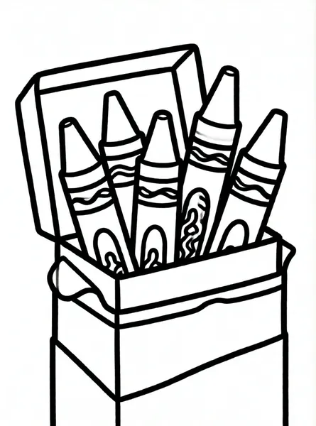 caja de crayones abierta