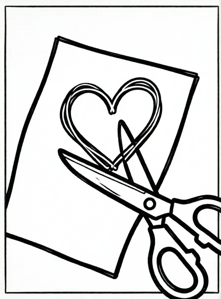 tijeras cortando papel de dibujo