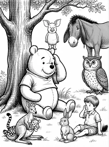 Pooh Bear Thinking
