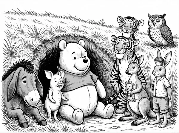 Pooh in the Burrow