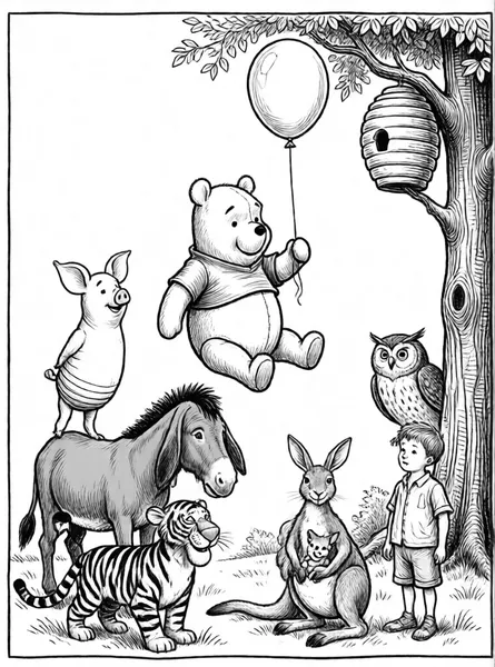 Pooh with Balloon