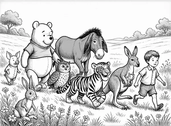 Kanga and Roo in the Meadow