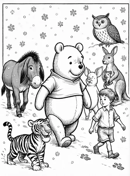 Pooh in the Snow