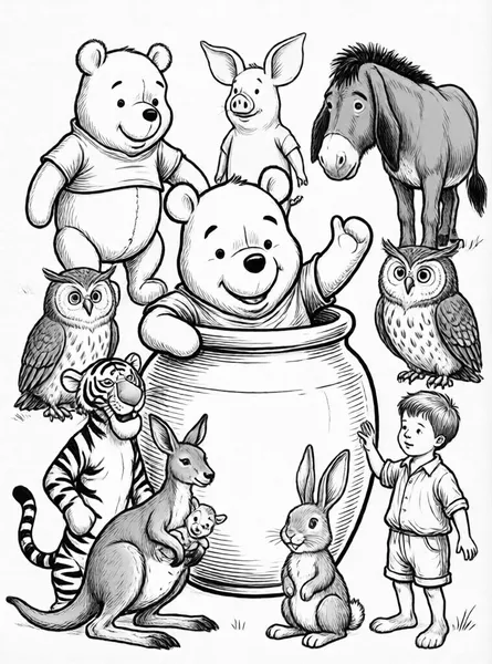 Pooh Stuck in a Honey Jar